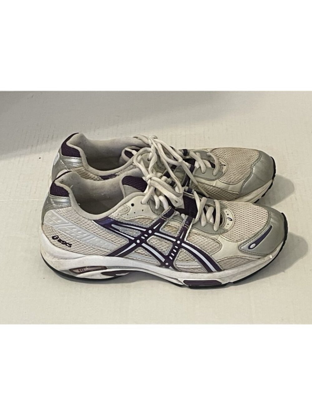 ASICS Womens Running Shoes Size 9 White Gray Purple - Picture 3 of 16